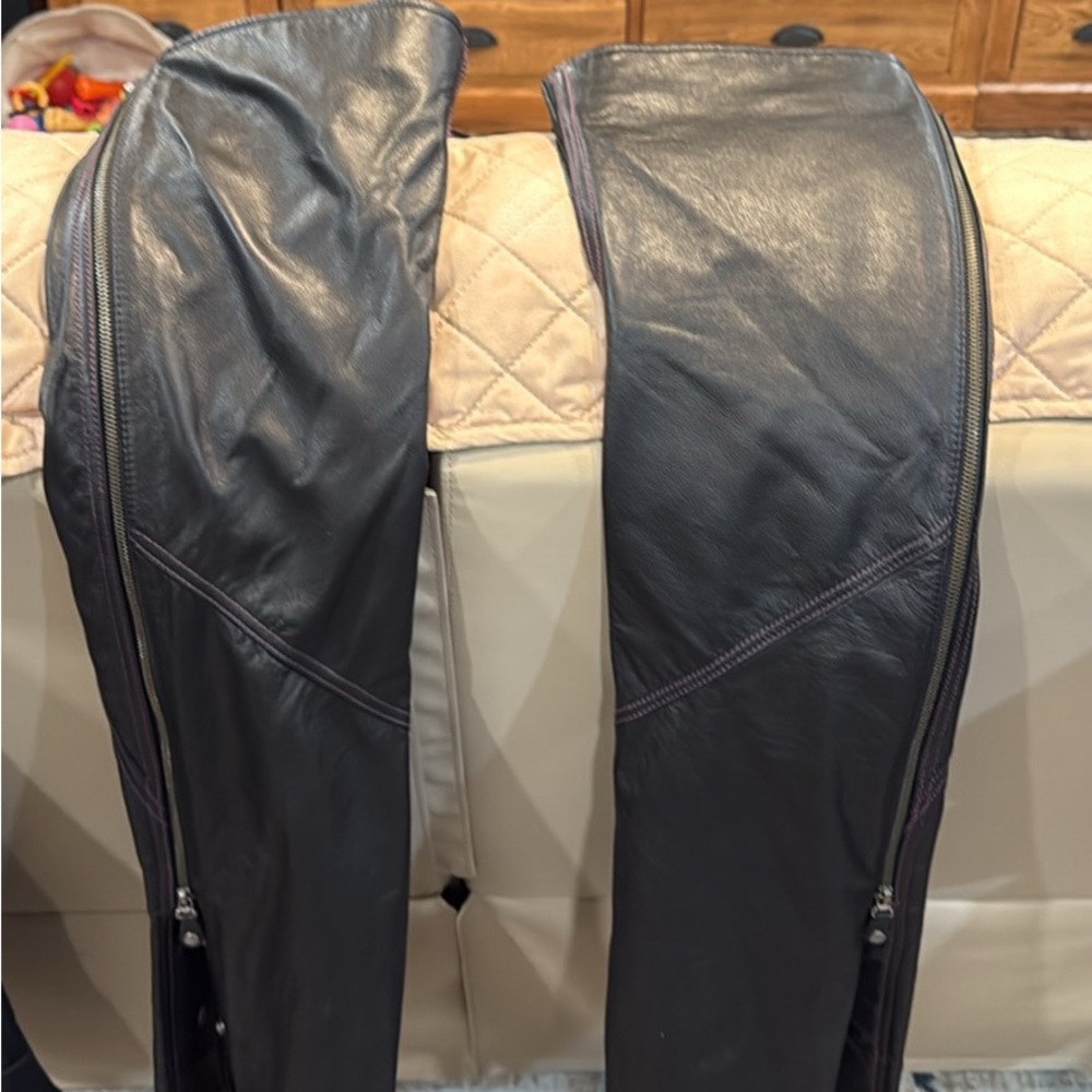 Harley-Davidson Black and Purple Leather Chaps